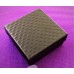 Boîte emballage cadeau matelassée noir 7.3 x 7.3 x 3.5 cm